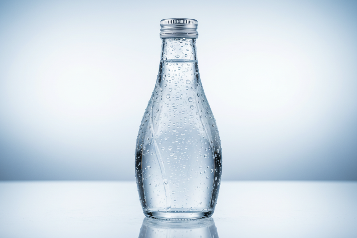 Premium water bottle with condensation